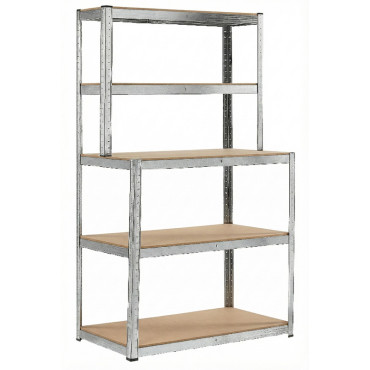 Raft metalic blat-lucru - 5p / 180x100x60x30cm / 175kg