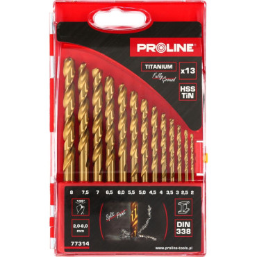 Set burghie metal hss-ti 135° in caseta 1.5-6.5mm - 13p