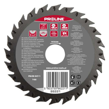 Disc raspel circular plat / frontal - 115mm