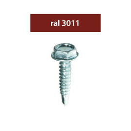 suruburi perforatoare ral3011-bordo 4.8x28mm, 250/set