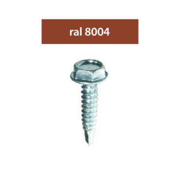 Suruburi perforatoare ral8004-aramiu 4.8x28mm, 250/set