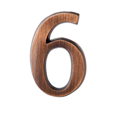 Semn cifra cu adeziv fixare - 50mm / antichizat / 5