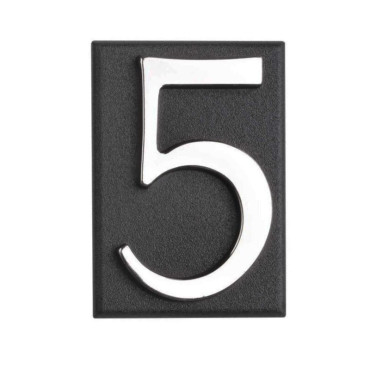 Semn cifra cu placa adeziva fixare - 45mm / gri / 5