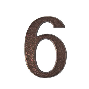 Semn cifra cu surub fixare - 100mm / bronz-antic / 0