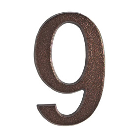 semn cifra cu surub fixare - 100mm / bronz / 3