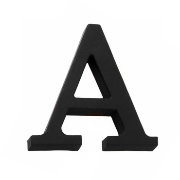 Semn litera cu locas fixare - 95mm / negru-antic / a