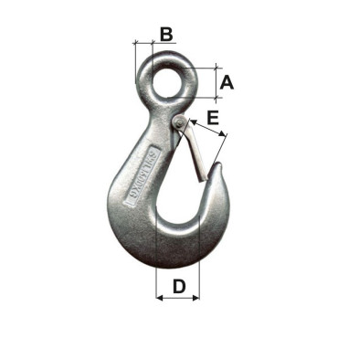 Carlig zincat securizat 250kg / 9.5mm/18mm