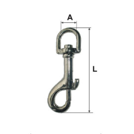 carabina breloc cu arc si inel rotativ 11x53mm
