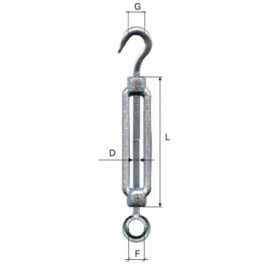 intinzator carlig - inel zincat 6mm / 8.5/10mmx110mm