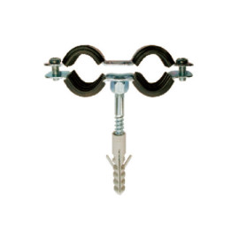 colier fixare teava dubla cu garnitura 1/2