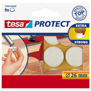 Protectie antizgaraieturi rotund - 26mm / alb, 9/set