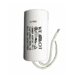 condensator motor cu fir conector - 15.00uf / 450v