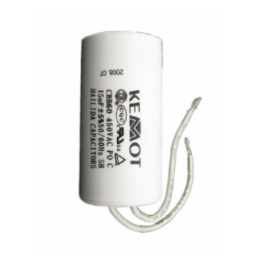 Condensator motor cu fir conector - 15.00uf / 450v