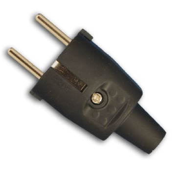 Stecher liniar cauciucat cu manson / negru