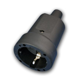 cupla stecher liniar cauciucat cu manson / negru