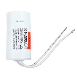 condensator motor cu fir conector -  8.00uf / 450v