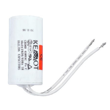 Condensator motor cu fir conector - 16.00uf / 450v