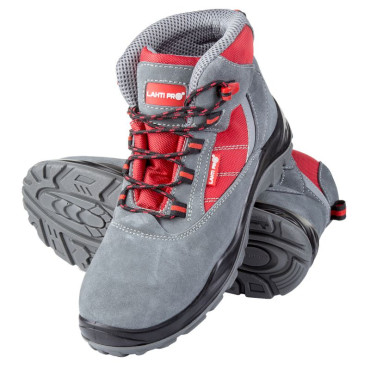 Bocanc piele-intoarsa-tesut / gri-rosu (s1psrc) - 47