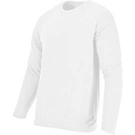 tricou bumbac subtire cu maneca lunga / alb - 2xl