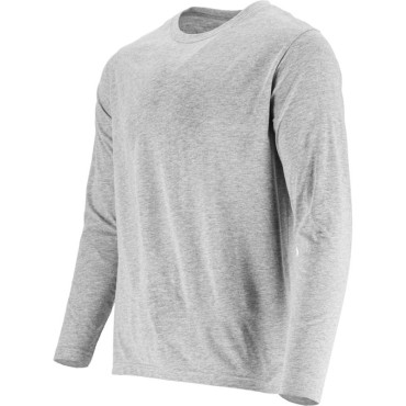Tricou bumbac subtire cu maneca lunga / gri - l
