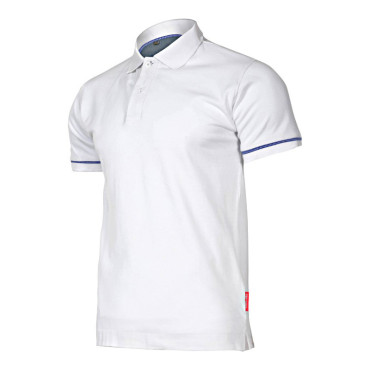 Tricou bumbac polo / alb - l