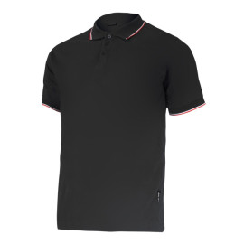 tricou bumbac polo subtire / negru - xl