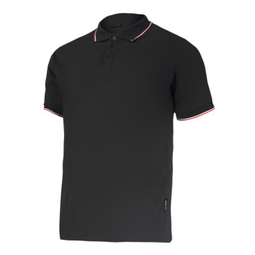 Tricou bumbac polo subtire / negru - xl
