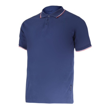 Tricou bumbac polo subtire / albastru - m