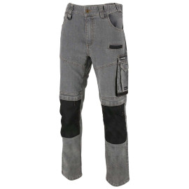 pantalon lucru tip-blugi slim-fit elastic gri - s