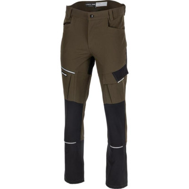 Pantalon lucru slim-fit-elastic usor / kaki - 3xl