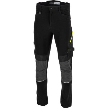 Pantalon lucru slim-fit-elastic durabil / negru - 3xl