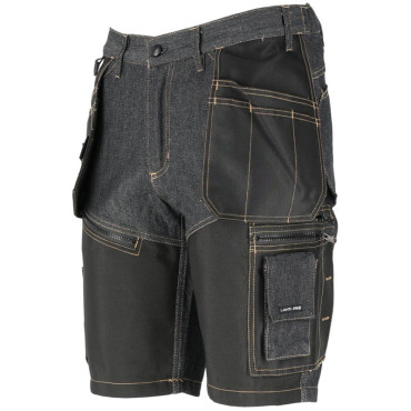 Pantalon lucru tip-blugi scurt intarit / inchis - s