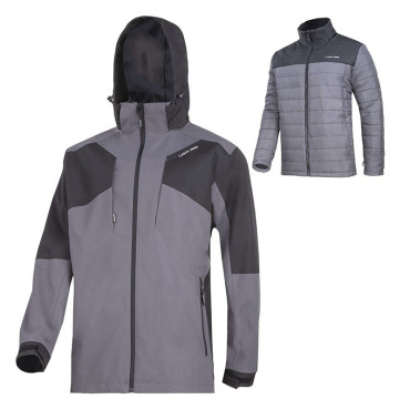 Jacheta multifunctionala detasabila / gri - 3xl