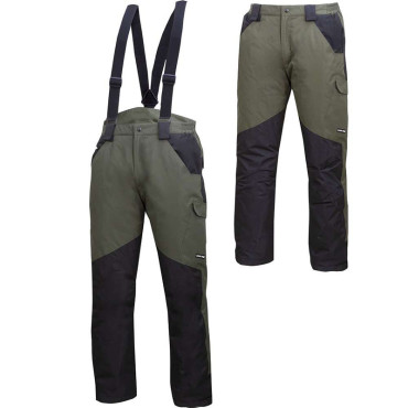 Pantalon multifunctional cu bretele / kaki - s