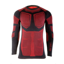 bluza de corp termoactiva / negru-rosu - 2/3xl