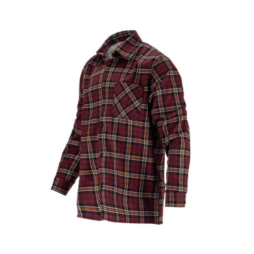 Camasa flanel cu carouri dungate / bordo - s