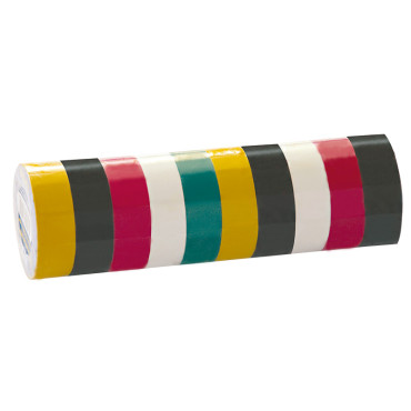 Benzi izolatoare multicolor 19x0.13mm / 3m, 3/set