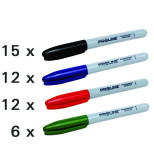 Markere lungi color (n-15/a-12/r-12/v-6), 45/set