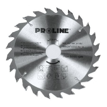 Disc circular pentru lemn cu dinti vidia 184mm / 36d.