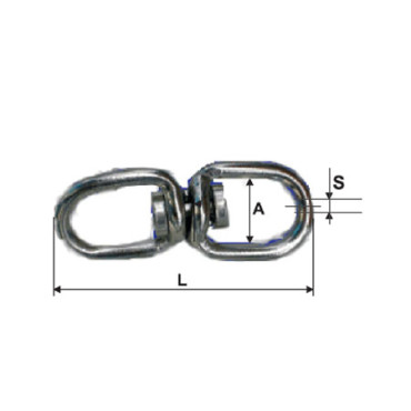 Articulatie inel - inel zincata 3.8mm / 14x50mm