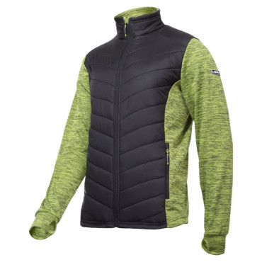 Jacheta cu imprimeu si matlasare / verde-negru - 2xl
