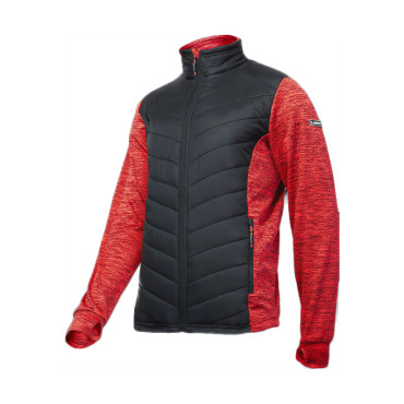Jacheta cu imprimeu si matlasare / rosu-negru - 2xl