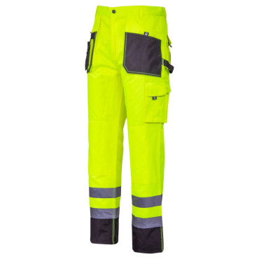 Pantalon reflectorizant intarit / verde - s