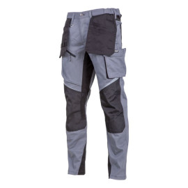 pantalon lucru slim-fit elastic / gri - 2xl/h-188