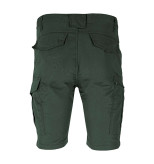 Pantalon slim-fit scurt / verde - l