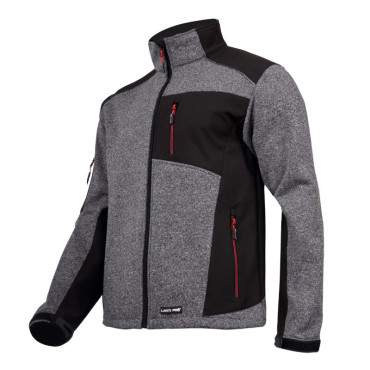 Jacheta elastica tip-pulover / gri-negru - xl